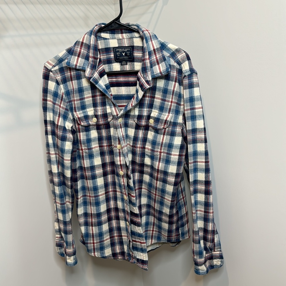 American Eagle Flannel Button Down Size M - image 2